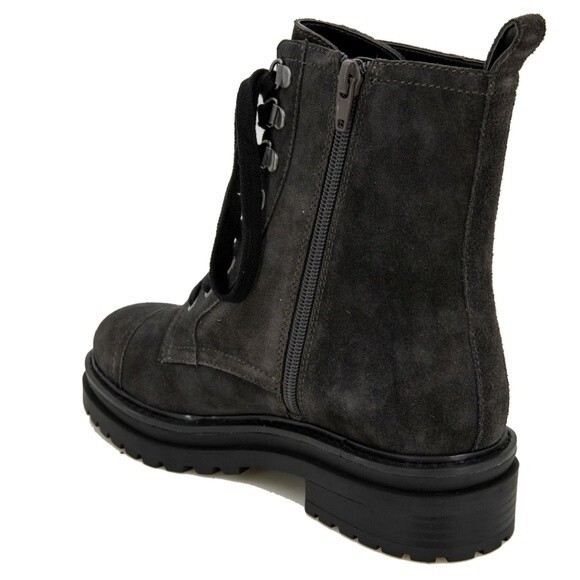 Andre Assous NEW Farah Gray Suede Combat Boots 8 Grunge rustic western winter - Picture 2 of 8